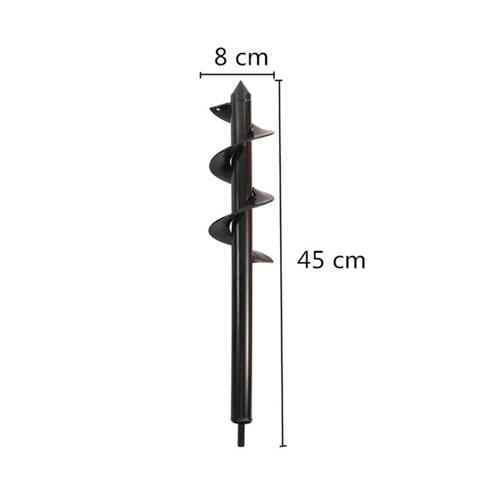 Garden Auger Spiral Soil Auger Umbrella Hole Excavator Solid Shaft Auger Flower For Planting Digging Soil Nursery Flowers