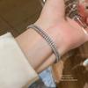 Geometric Zircon Circular Adjustable Bracelet With Cubic Zirconia For Fashionistas