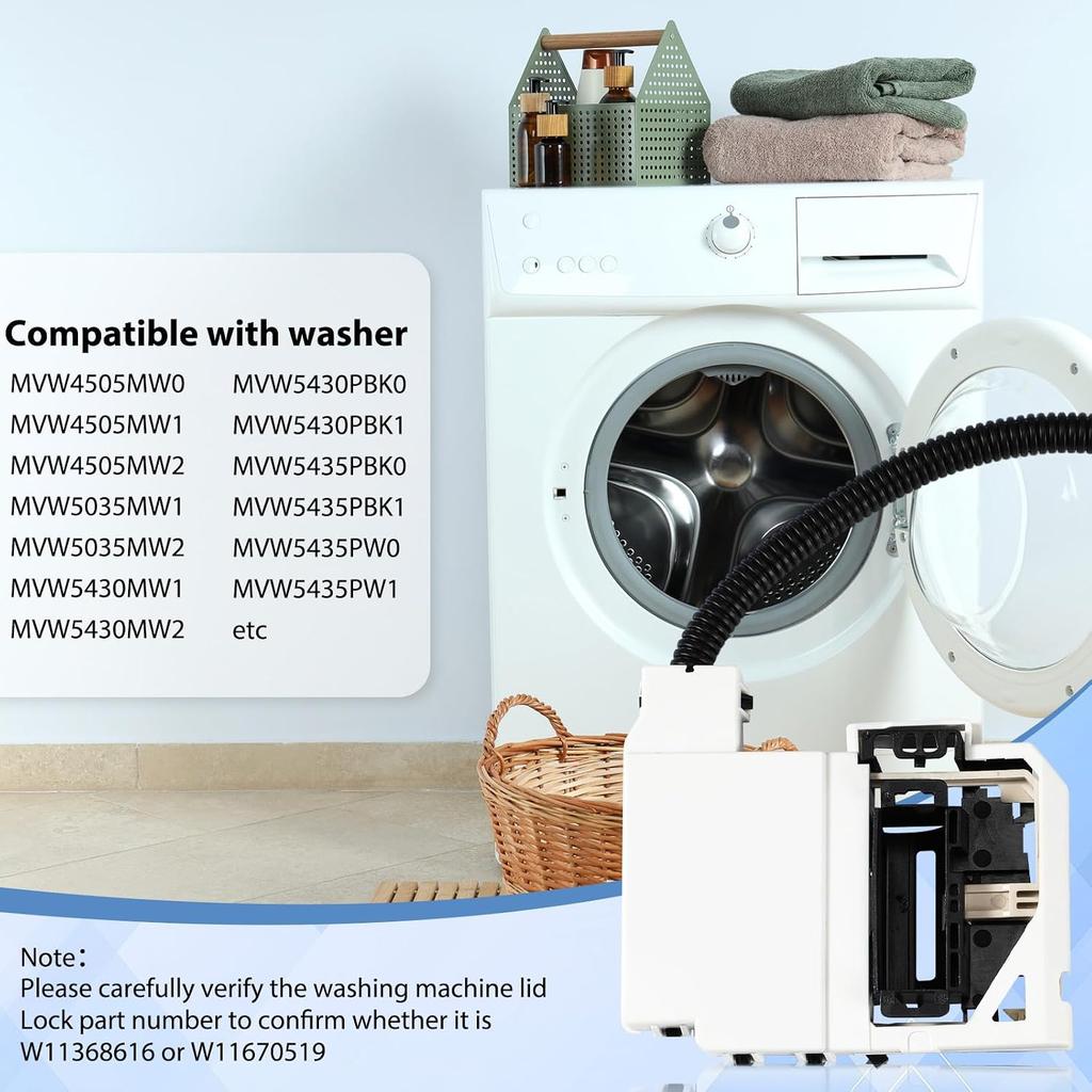Compatible with W11368616 Washing Machine Lid Lock Switch | Compatible with W11670519, Top Load Washers, Washer Lid Lock Assembly Compatible with