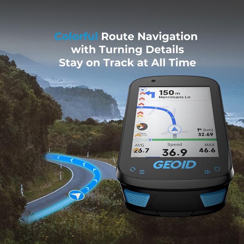 GEOID CC600 Navigazione Percorso GPS per Bicicletta Computer 11 Lingue Ciclocomputer Wireless WIFI Automatico ANT+ Odometro
