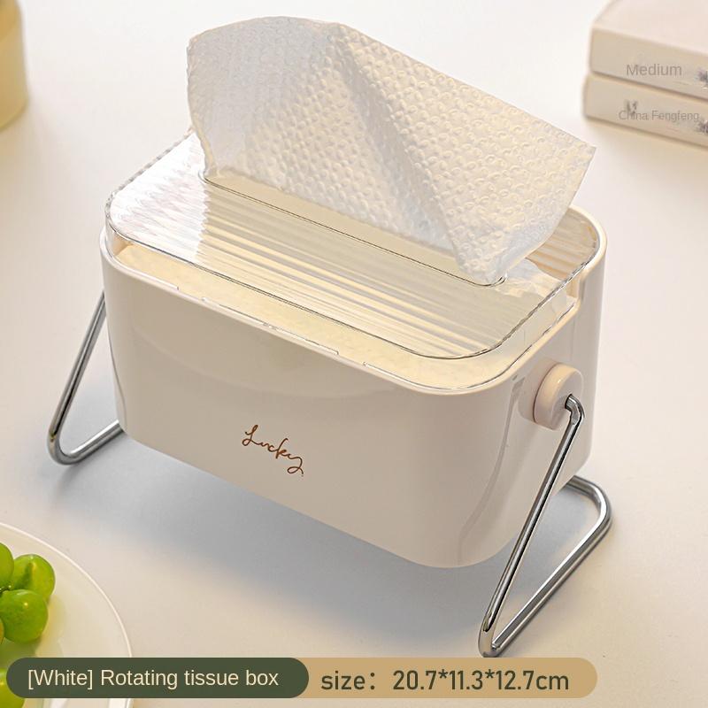 WTEMPO Tissue Box Household Contracted Lovely Tea Table Multifunctional Rotary Receive Napkin Box