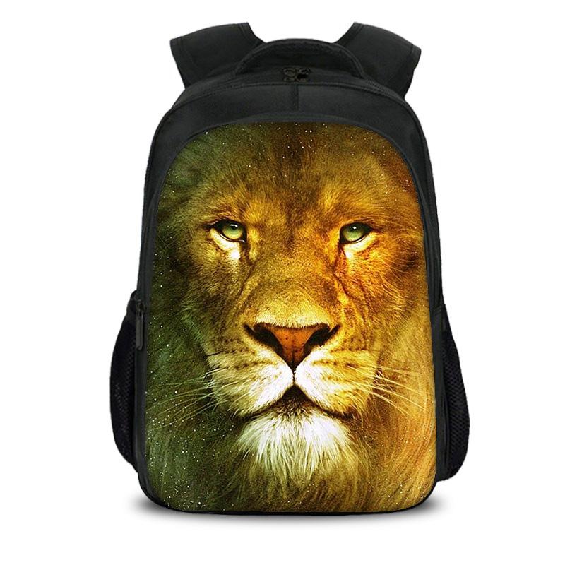 lion Double layer Backpack Durable, Trendy, Versatile, Large Capacity Cartoon School Boy and Girl Birthday Best Gift