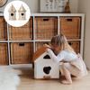 EXCEART Unfinished Wooden Birdhouse 2-Pack, Modern Style, As Shown, Small Bird, Wood Material, DIY