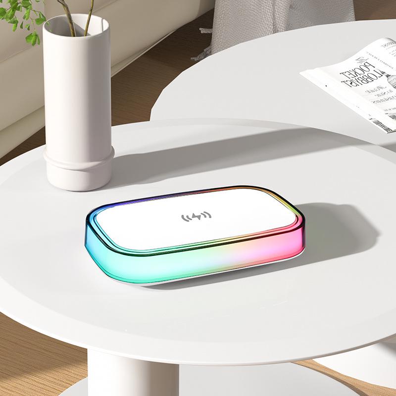 15W Universal Wireless Charger Stand with Desktop Night Light.