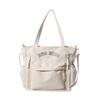 Canvas Tote Bag For Students Large Capacity Street Style With Print For Daily Use