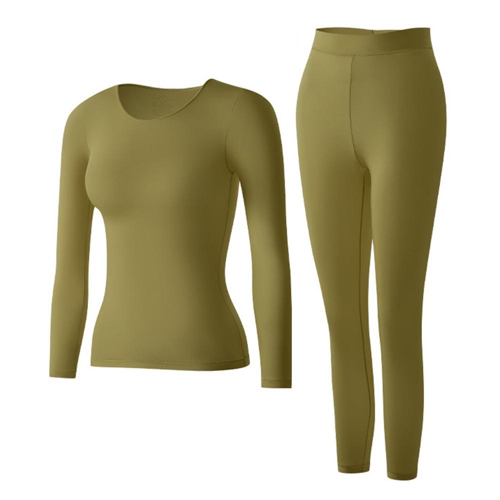 

Ультратонкий комплект термобелья, зимний термобелье, длинные кальсоны, 2 шт., женский базовый слой XL зелёный