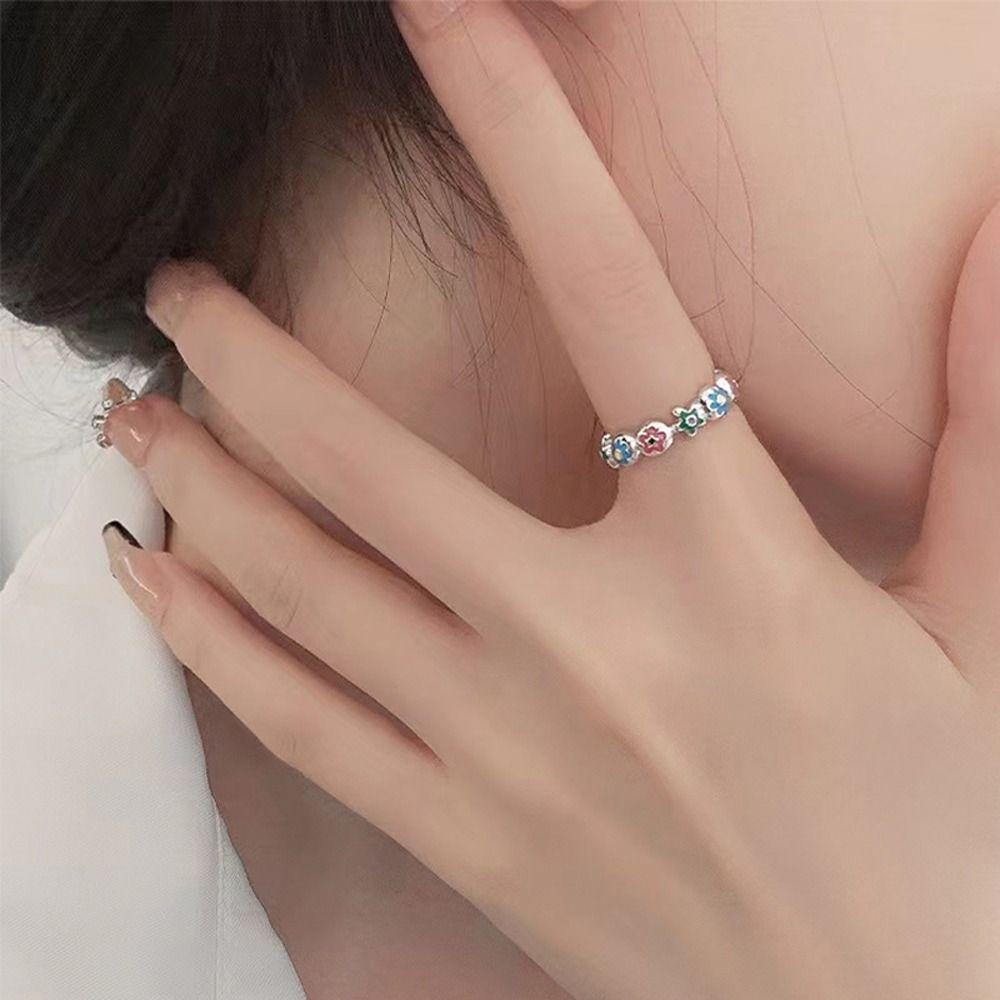 Jewelry Girl Gift Flower Opening Ring Korean Style Earrings Girl Earrings Women Hoop Earrings