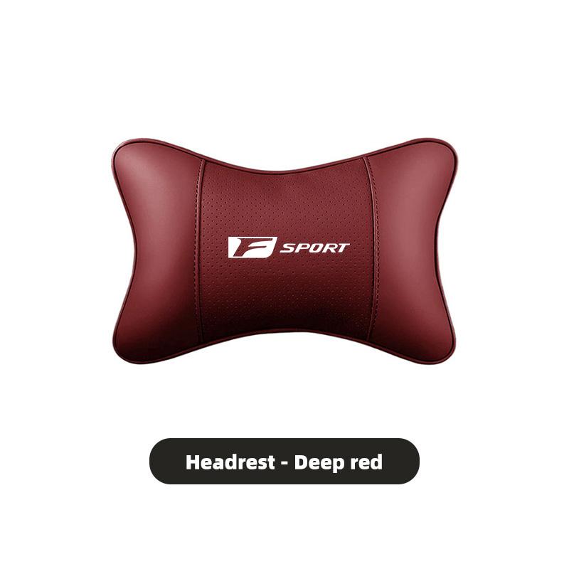 Car Leather Headrest Seat Waist Cushion Lumbar Pillow For Lexus F-SPORT ES RX NX LS UX LM LX GX LC RZ IS CT GS RC HS SC TX LBX