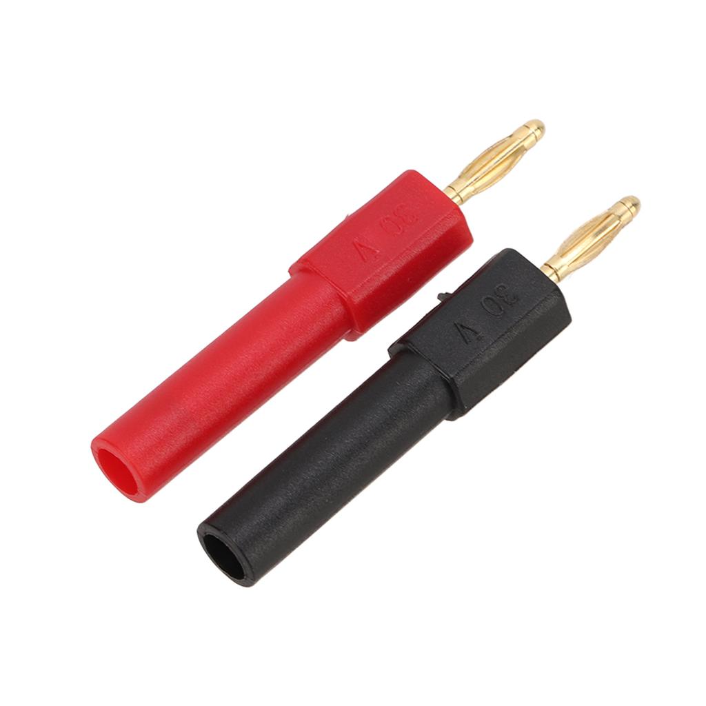 5set Banana Plug Adapter PA Brass Material 2mm 0.08in Male To 4mm 0.16in Female Red Black Banana Connector