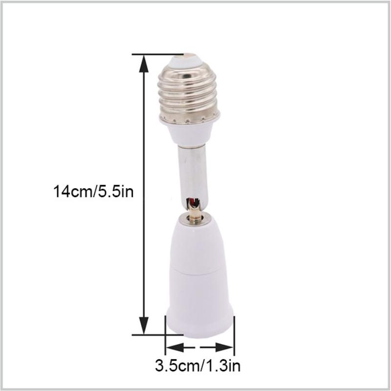 5pcs E27 E27 Bulb Socket 180 Degree Flexible Adjustable Extension Flexible Medium Ceramic Bulb Lamp Socket Adapter Converter