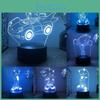Led 3d Lamp Night Light Acrylic Touch Cartoon Character Table Desk Gifts