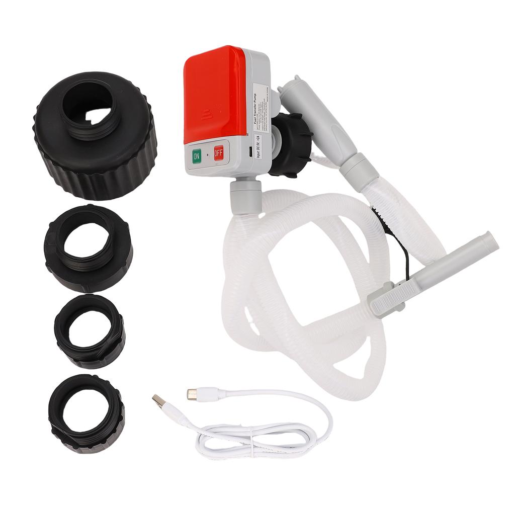 Fuel Transfer Pump 3.2GPM Battery and USB Type C Powered Automatic Stop Liquid Fuel Transfer Pump with 51in Discharge