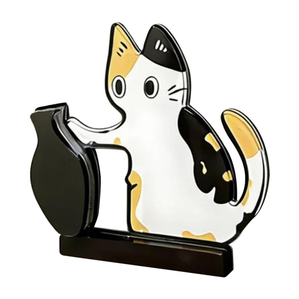 Cat Whisker Keepsake Magnet Kitten Pushing A Vase Acrylic Refrigerator Magnet Kitten Whisker Organizer Magnetic Decor Sticker
