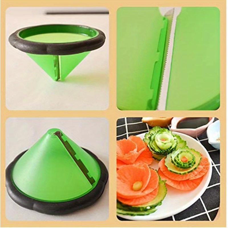 1pc Vegetable Salad Roll Creative Fruit Carver Cucumber Radish Spiral Slicer Cutting Pattern Tool Knife