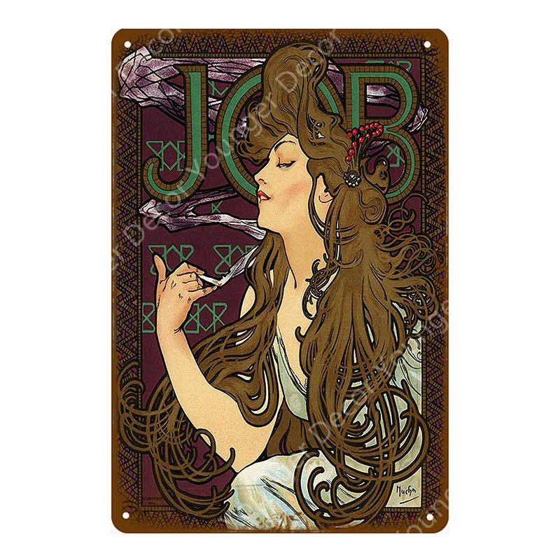 Vintage Retro Sexy Dame Pin Up Girl Malerei Blechschilder Metall Poster Wandaufkleber Bar Kaffeehaus Club Heimdekoration YI-076