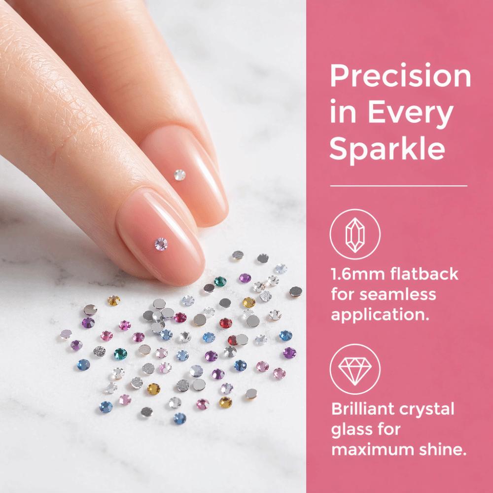 2Box Mixed Color Nail Art Rhinestones ultra-shimmer Manicure Rhinestones Versatile Decoration