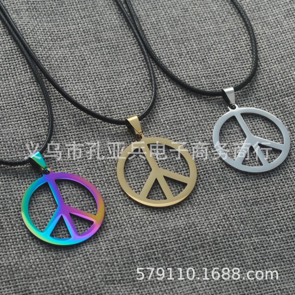 Colored Peace Necklace Pendant Women'S Jewelry
