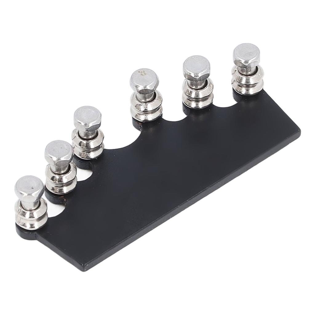 Folk Guitar String Tuning System Metal Guitar Ferrule Bridge Tuning Device for Tone Volume Sustain Improvement Black