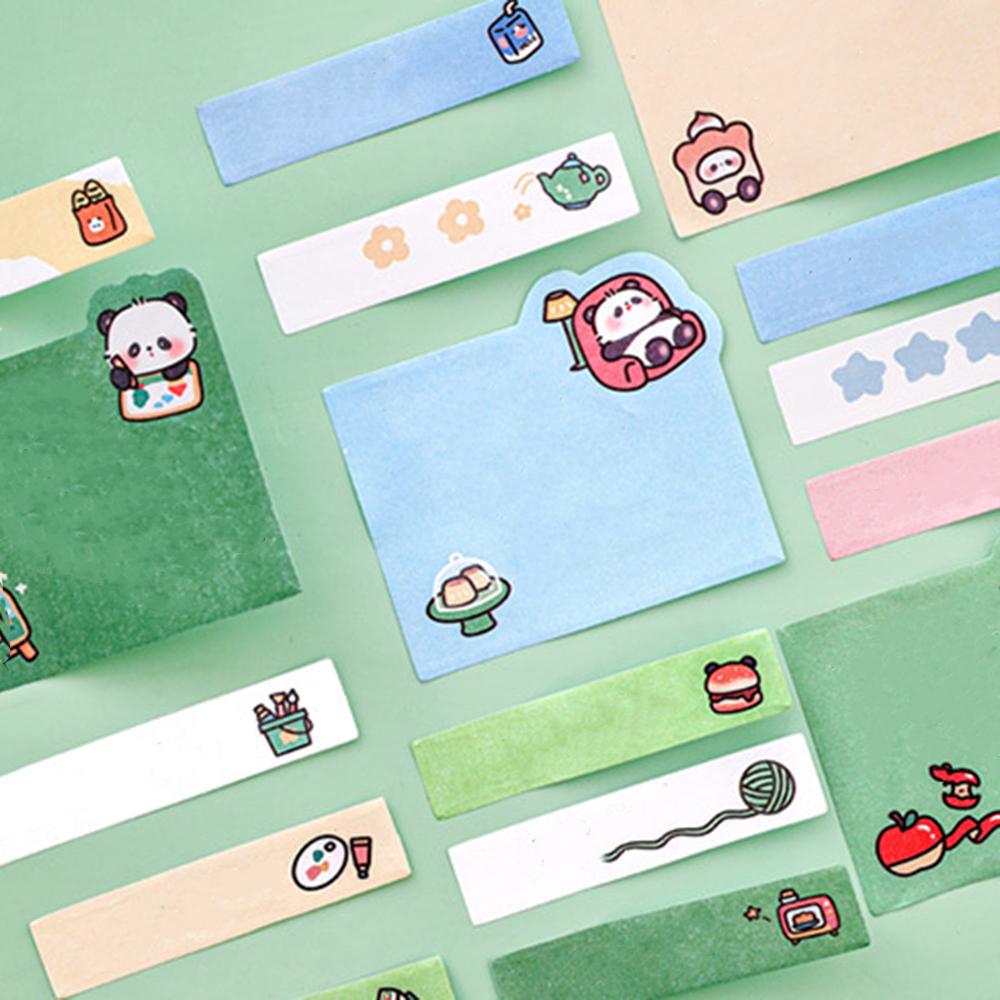 1 Piece Kawaii Cute Panda Paper Sticky Notes Creative Notepad Memo Pads Office School Stationery Adhesive Stickers Decoration