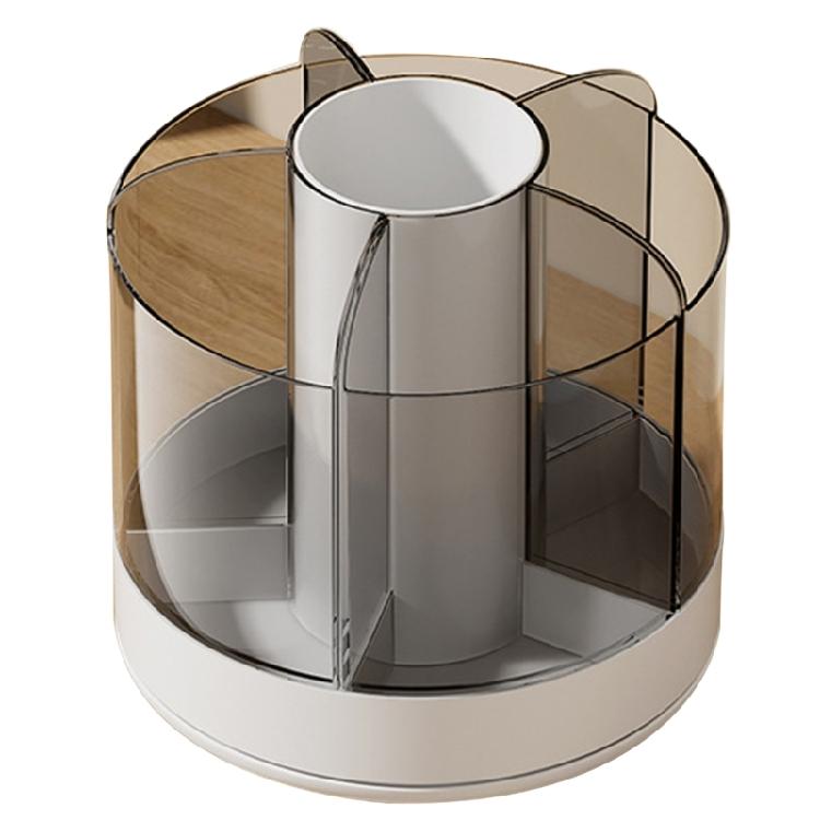 

Makeup Brush Holder with Removable Trays Easy to Use Beauty Tool Storage Rack білий