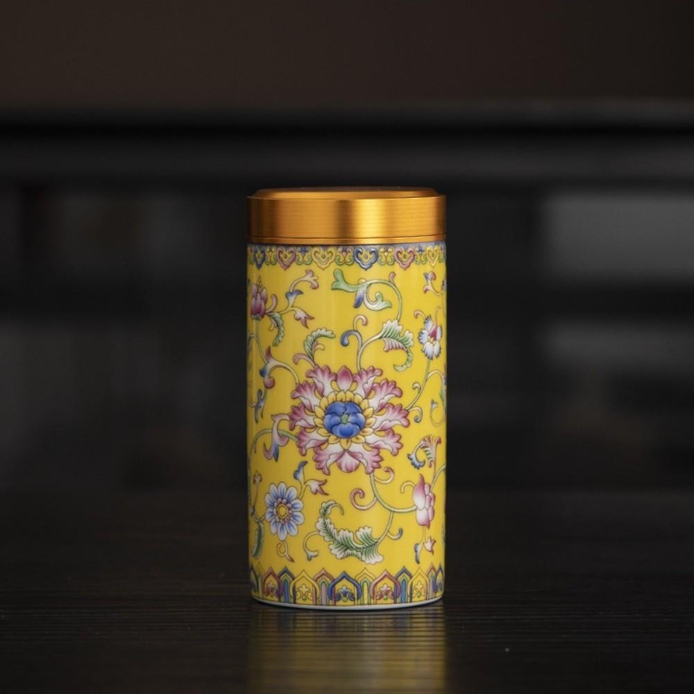 Mini Tea Packaging Box Flower Green Tea Canister Empty Tea Tin Can  Loose Leaf Tea Storage
