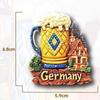 Germany Refrigerator Stickers Free State of Bavaria Travel Souvenirs Hamburg Schloss Neuschwanstei Dachshund Fridge Magnets Gift