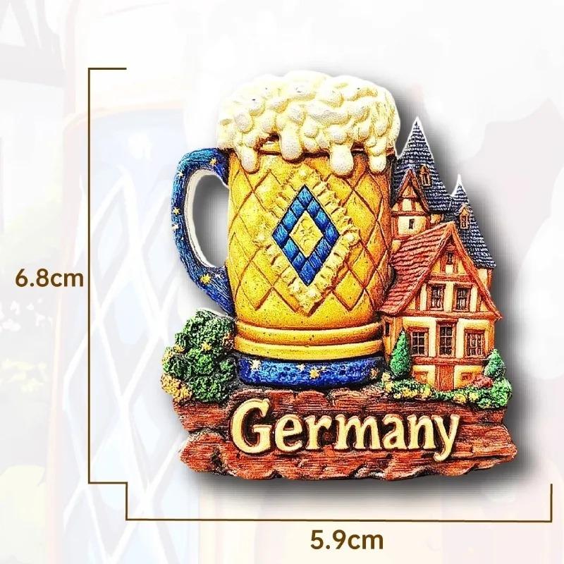 Germany Refrigerator Stickers Free State of Bavaria Travel Souvenirs Hamburg Schloss Neuschwanstei Dachshund Fridge Magnets Gift