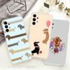 Animal Dachshund Dog Cute Shockproof Clear Case For Samsung Galaxy S30,S25,S24,S23,S20,S21,S22,S10,5G,FE,lite,PIus Cover