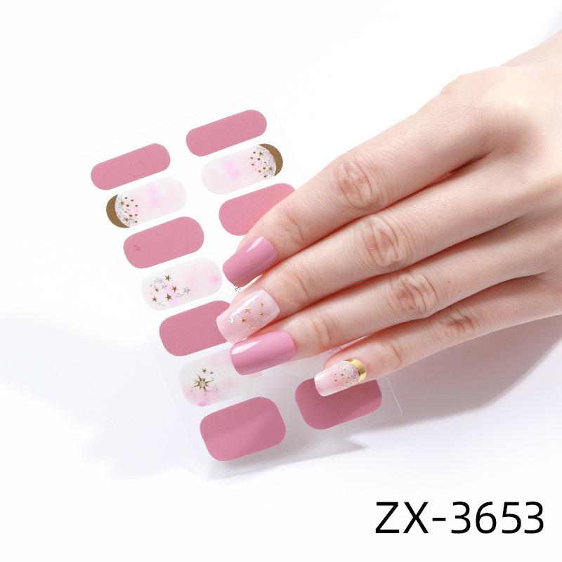 Chinese Style New Year Nail Art Stickers Cartoon 3D Imitation Diamond Hot Stamping Christmas Holiday Nail Stickers
