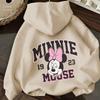 Personalisierter Minnie Maus Pinker Reißverschluss Hoodie Kleinkind & Kinder Print Hoodie Lässiger Mädchen Kapuzenpullover für den Frühling Ist Kleidung