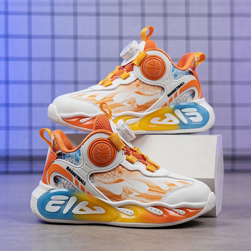 New Waterproof Children's Basketball Shoes - Non-Slip, Wear-Resistant Leather for Boys and Girls