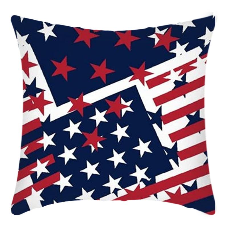 Independence Day Pillow Case Flag Print Home Living Room Bedside Decoration Pillow Cushion Pillow Case