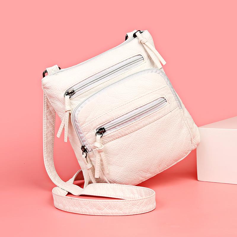 Women's Mobile Bag Street Trend Soft Fashion Crossbody One Shoulder Water Wash Women's Small Bag