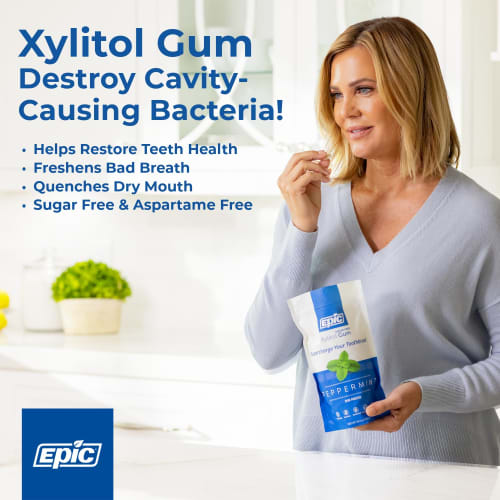 Xylitol Gum, Spearmint 50 Ct by Epic Dental