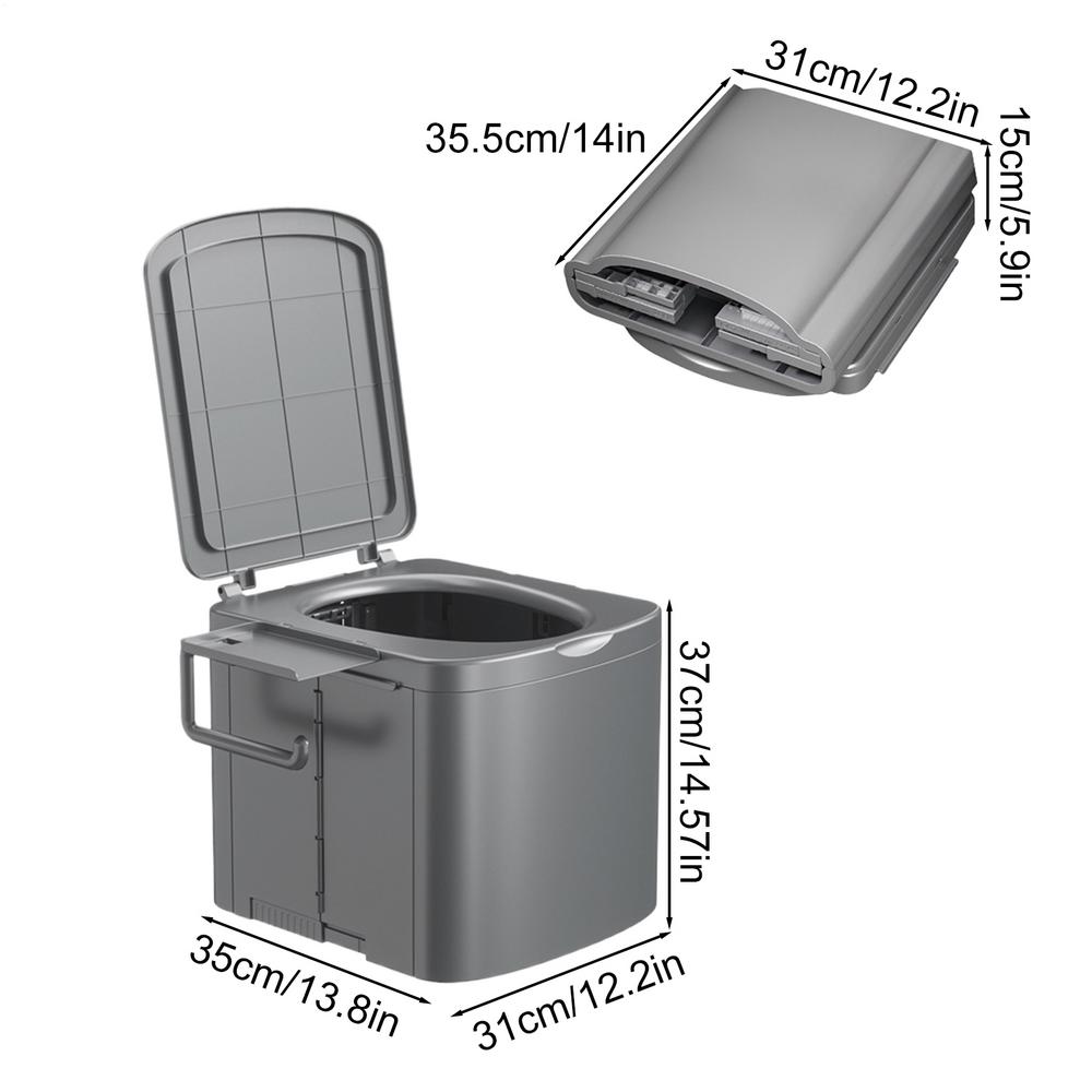 Portable Toilet For Camping Foldable Portable Toilet With Ergonomic Handle Heavy Duty Compact Training Seat For Kids Adults Car