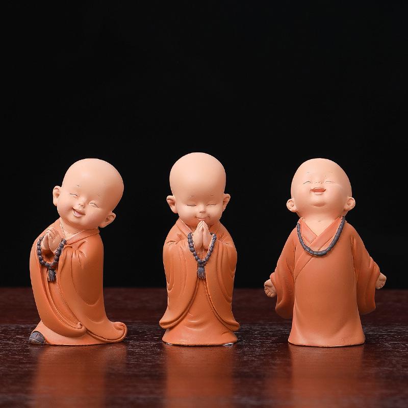 Creative Chinese Monk Ornaments for Home Decor - Living Room, TV Cabinet, Entrance, Tea Table, Study & Office Decorations