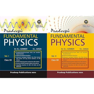 Pradeep's Fundamental Physics for Class 12 for Examination 202122 (Vol. 1 & 2)