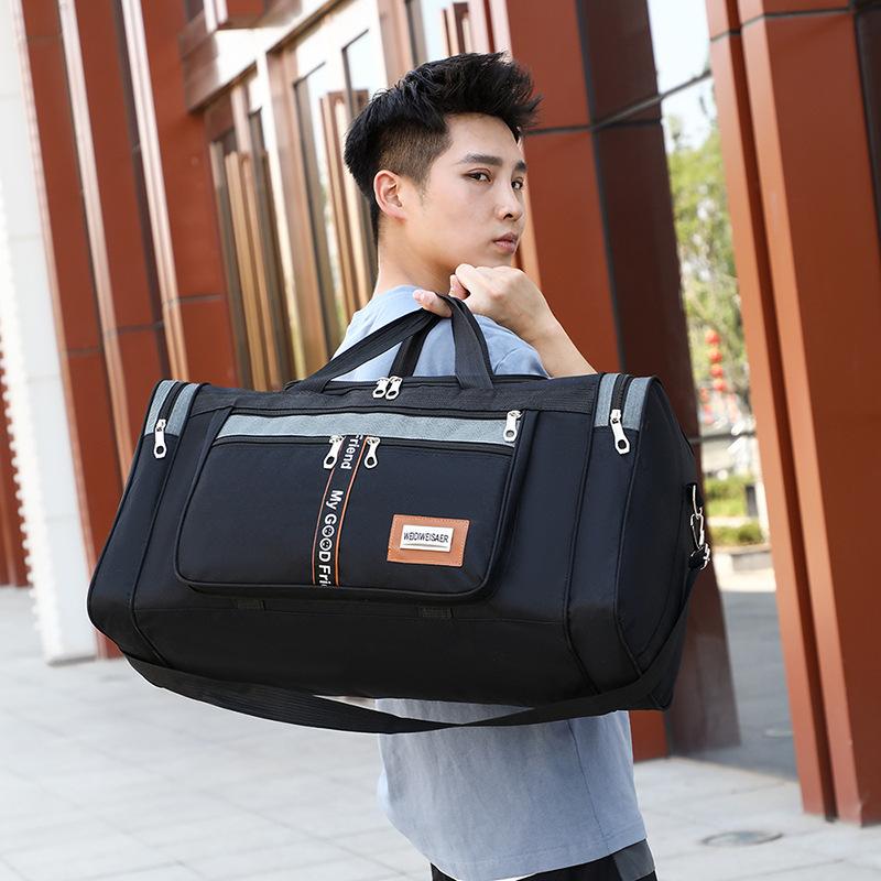 Large Capacity Foldable Leisure Fitness Bag Moving Bag Outdoor Long and Short Distance Travel Bag