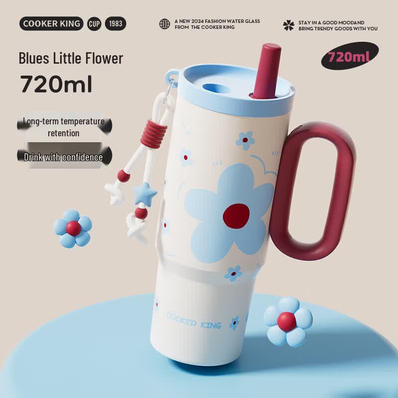COOKER KING 720ml Dual-Drink Insulated Water Bottle