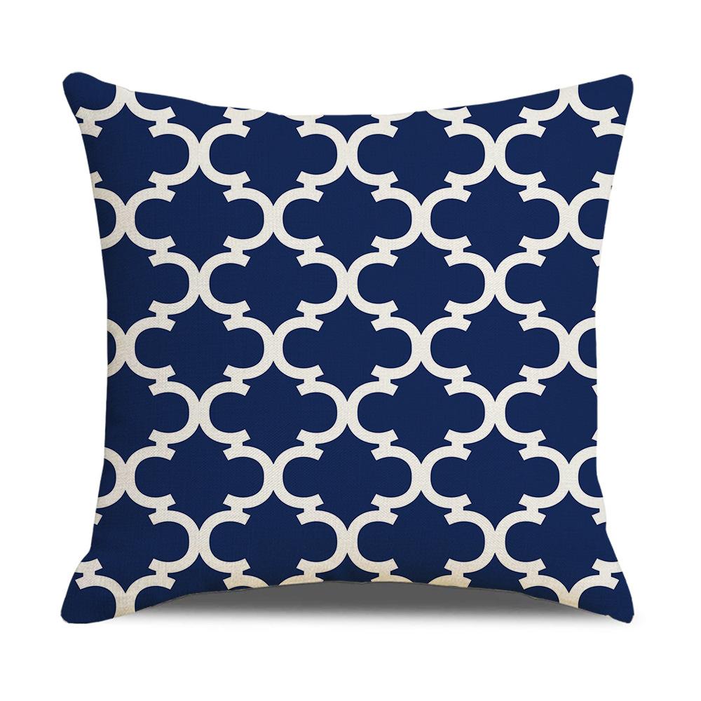 Pillow New Pillow Case Simple Geometric Linen Pillow Case Sofa Pillow Household Products
