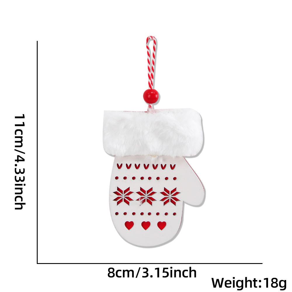 

Christmas Unique Wooden Ornament For Garden And Door With Charming Holiday Characters White Glove