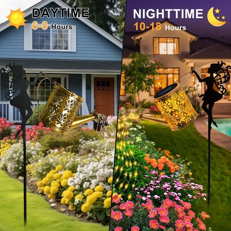 Solar Flower Fairy Kettle Light, Lawn Landscape Light, Suitable for Outdoor Garden, Terrace, Party Decoration and Holiday Gift