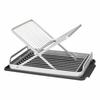 Foldable Gray Dish Drainer for 10 Plates and 9 Glasses