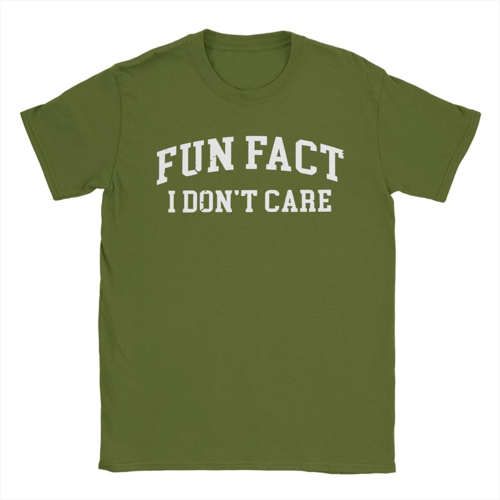 Fun Fact I Dont Care T Shirt Funny Men Women Cotton Short Sleeve Tshirt Fun Fact Tee Soft Breathable Loose Tee Shirt