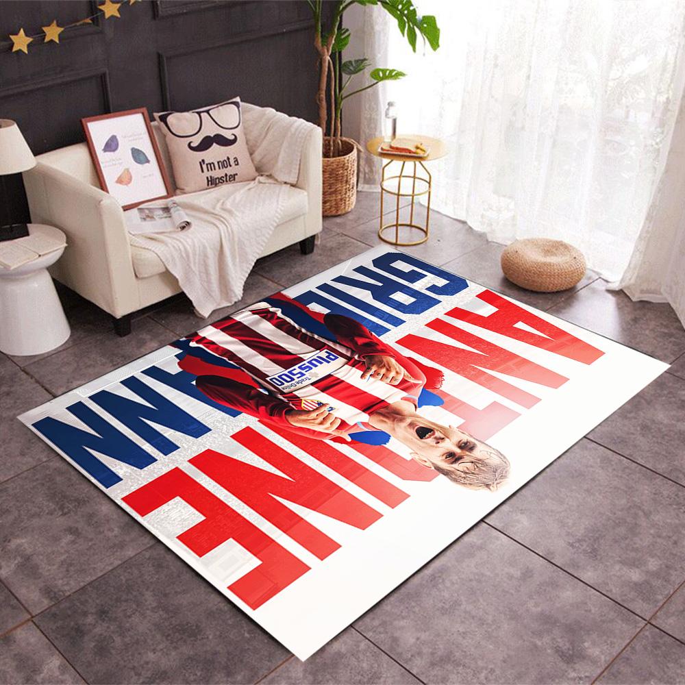 Atletico Madrid Player Floor Rug Office Rug Perfect for Outdoor Game Room Kitchen Bedrooms Anti-slip Rug Anime Office Decor Perfect Gift for Women/Men
