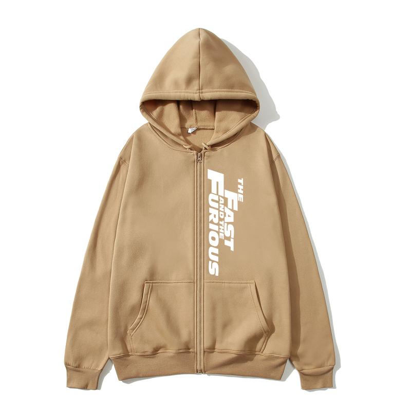 Women Zip Hoodie Pocket Long Sleeve Oversize  Printing Women Sweatshirt Autumn Winter Loose High Quality Zip Hoodies Letter styles Hooded