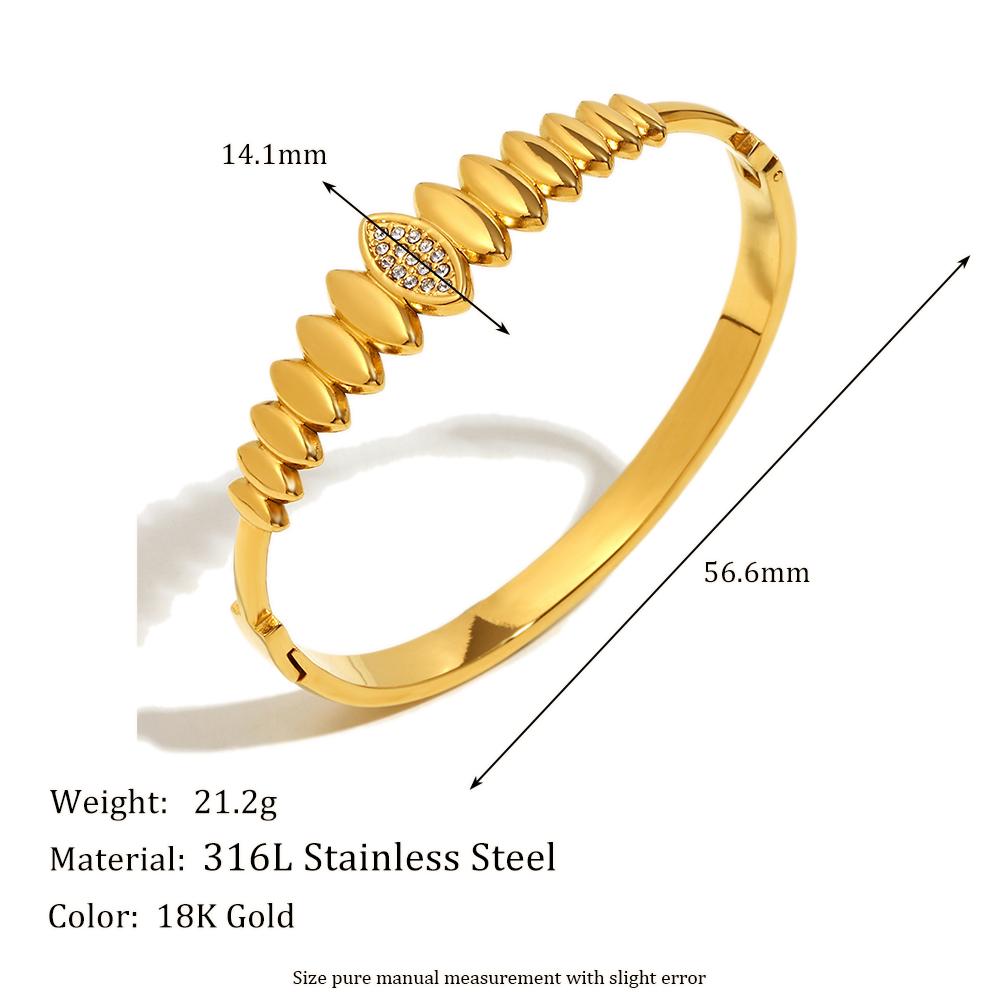 MamacitaSlay Creative Cool Stainless Steel Geometric Open Bracelet Party Popular Waterproof Wrist Jewelry High Quality Jewelry