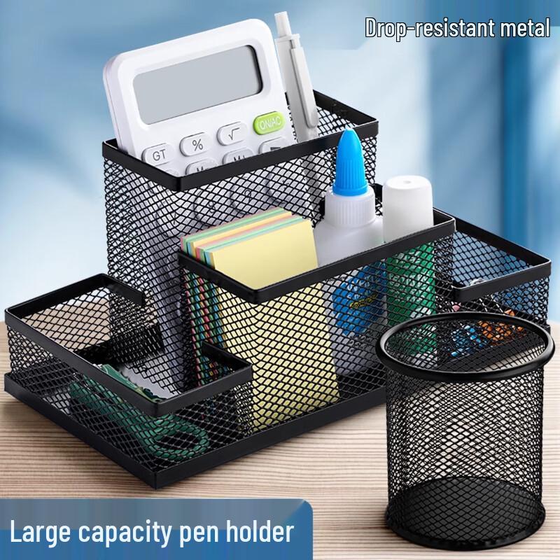 Creative Metal Pen Holder Set