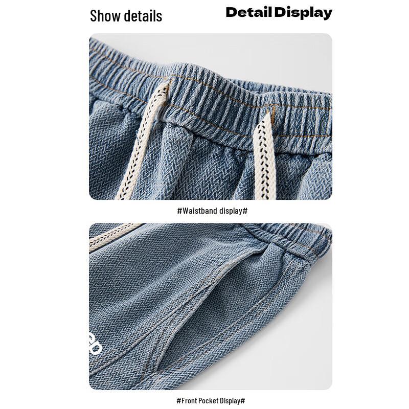 JEEP SPIRIT Men's American Style Loose Fit Wide-Leg Jeans
