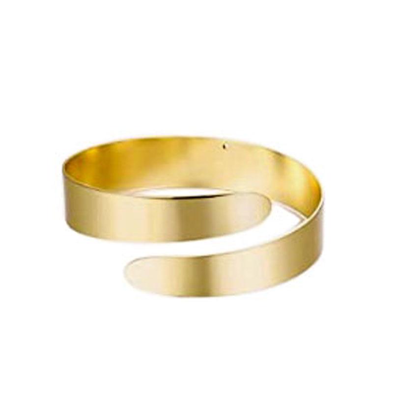 Damen Metallblatt Design Offener Armreif - Minimalistischer Europäischer & Amerikanischer Stil